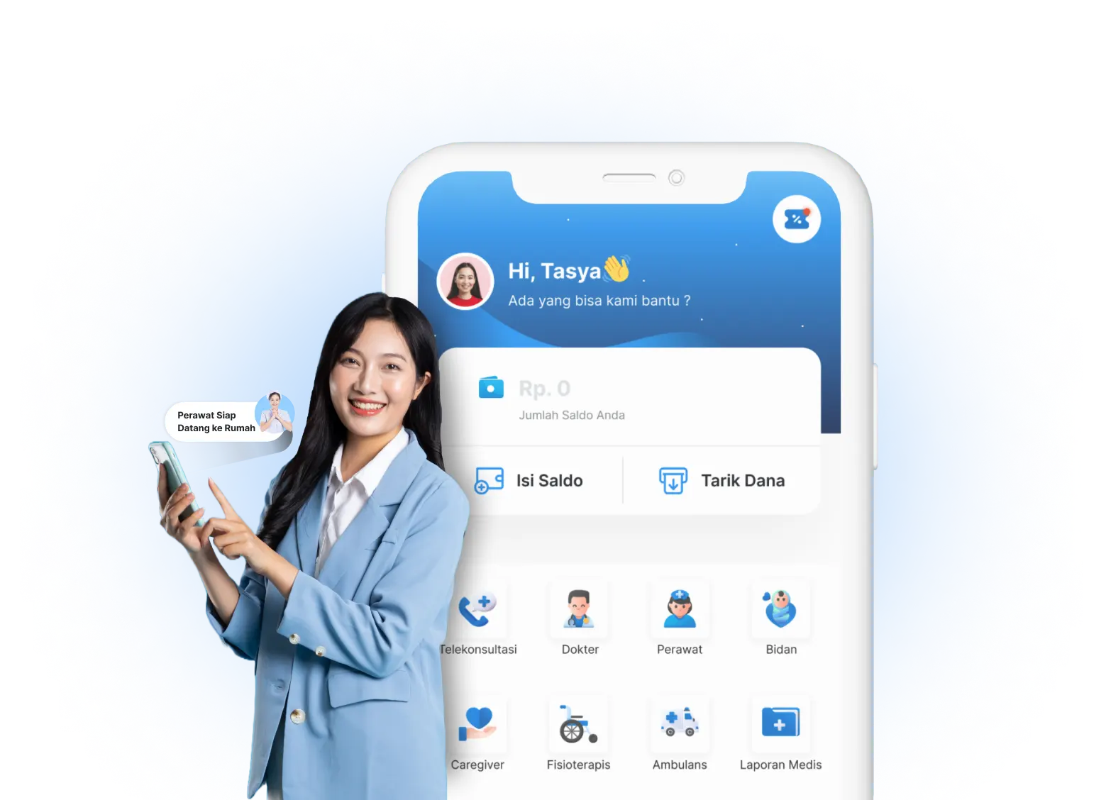 Screenshot aplikasi CarePro, Menyediakan Caregiver & Perawat Profesional Dari Puluhan Provider Home Care Terpercaya!